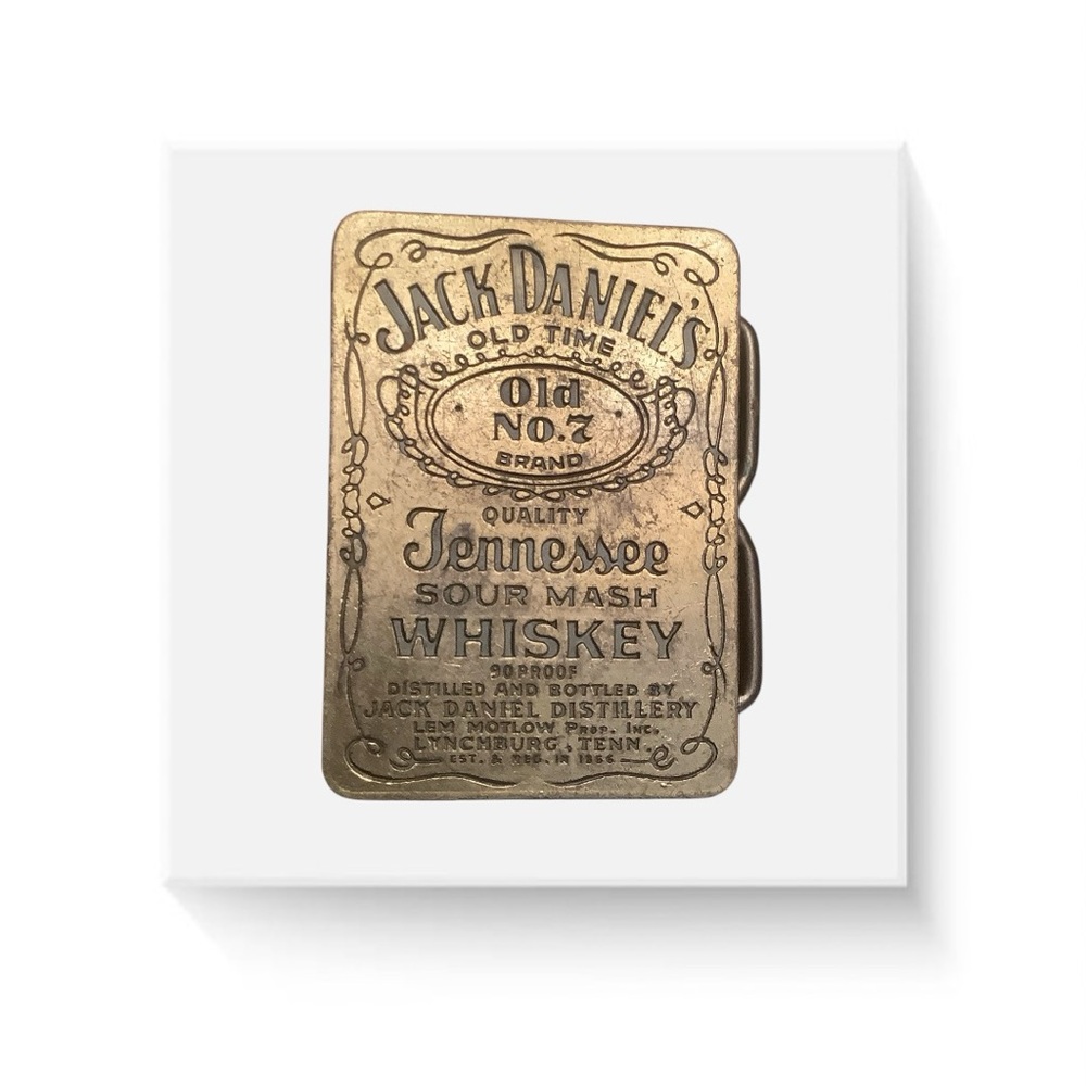 Rare Vintage Jack Daniels Old Time No. 7 Belt Buckle